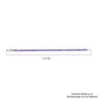 Lila Zirkonia-Ohrstecker mit Armband, reines Messing ca. 21,00 ct