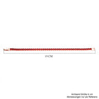 Rote Zirkonia-Ohrstecker mit Armband, reines Messing ca. 21,00 ct