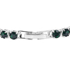 Diopsid-farbene Kristall-Ohrringe mit Armband, reines Messing