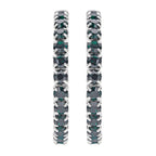 Diopsid-farbene Kristall-Ohrringe mit Armband, reines Messing