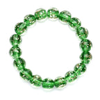 2er Set - Murano-Glasperlen Design, flexibles Armband und Ohrringe, Reiner Edelstahl, Grün