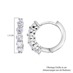 Weißes Zirkonia-Armband und Creolen, reines Messing ca. 15,50 ct