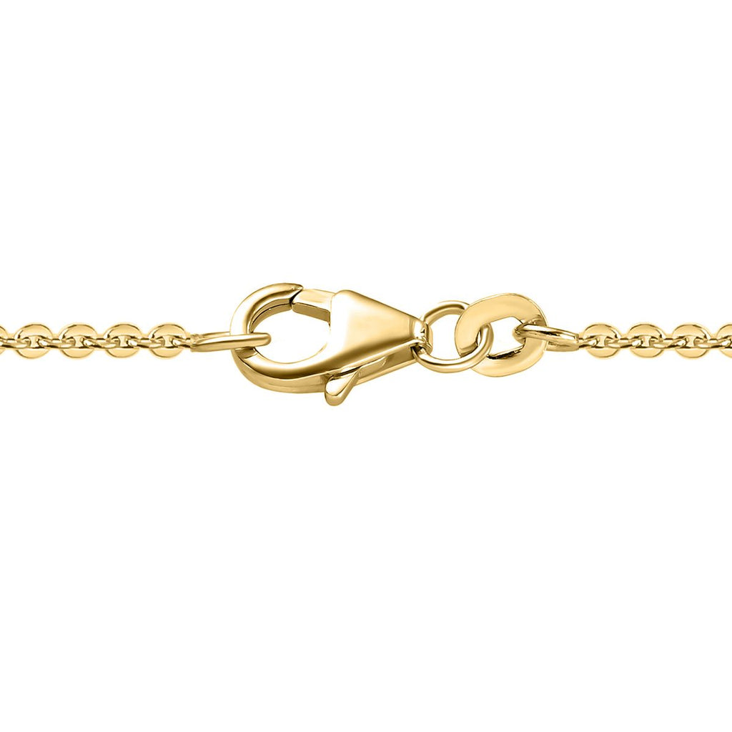 Tansanit und weißer Diamant-Anhänger mit Kette, 925 Silber Gelbgold Vermeil ca. 1,66 ct
