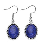 Lapislazuli-Ohrringe und Armband, reiner Edelstahl ca. 95,00 ct