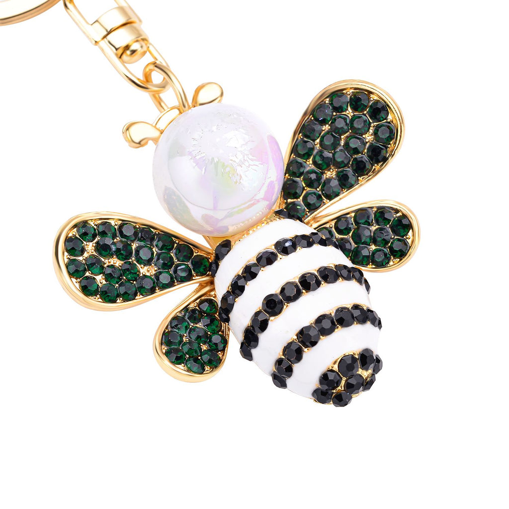 3er Set - mehrfarbige Kristall Sternschnuppe-, Biene- und Schmetterling-Schlüsselanhänger 26.60 ct