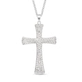 Weißer Kristall-Anhänger mit Kette - 8 ct.