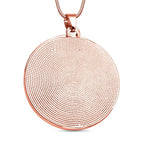 Weißer Kristall Lebensbaum-Anhänger mit Kette, roséfarben