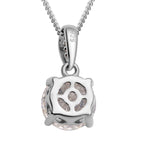 161 Facetten Moissanit-Anhänger mit Kette, 925 Silber rhodiniert ca. 1.97 ct