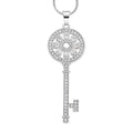 Weißer Kristall-Anhänger mit Kette in Silberton - 1,50 ct.