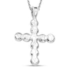 Weißer Süßwasserperlen-Anhänger mit Kette, Edelstahl