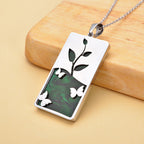 Grüner Edelstahl-Anhänger mit Kette, reiner Edelstahl ca. 5,00 ct