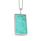 Grüner Edelstahl-Anhänger mit Kette, reiner Edelstahl ca. 5,00 ct