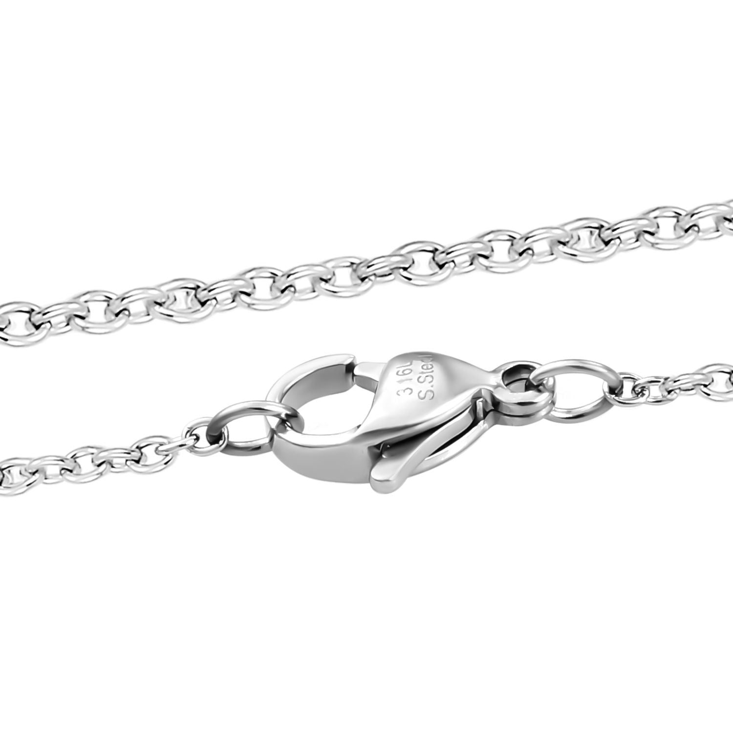 Grüner Edelstahl-Anhänger mit Kette, reiner Edelstahl ca. 5,00 ct