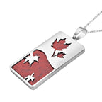 Roter Edelstahl-Anhänger mit Kette, reiner Edelstahl ca. 5.00 ct