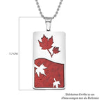 Roter Edelstahl-Anhänger mit Kette, reiner Edelstahl ca. 5.00 ct