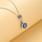 Boulder Opal Triplett-Anhänger mit Kette, 925 Silber rhodiniert ca. 1,74 ct