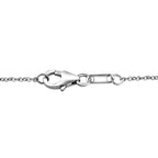 Weißer Zirkonia-Anhänger mit Edelstahl-Kette, 925 Silber rhodiniert ca. 1,15 ct