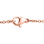 Weißer Zirkonia-Anhänger mit Edelstahl-Kette, 925 Silber rosévergoldet ca. 0,60 ct