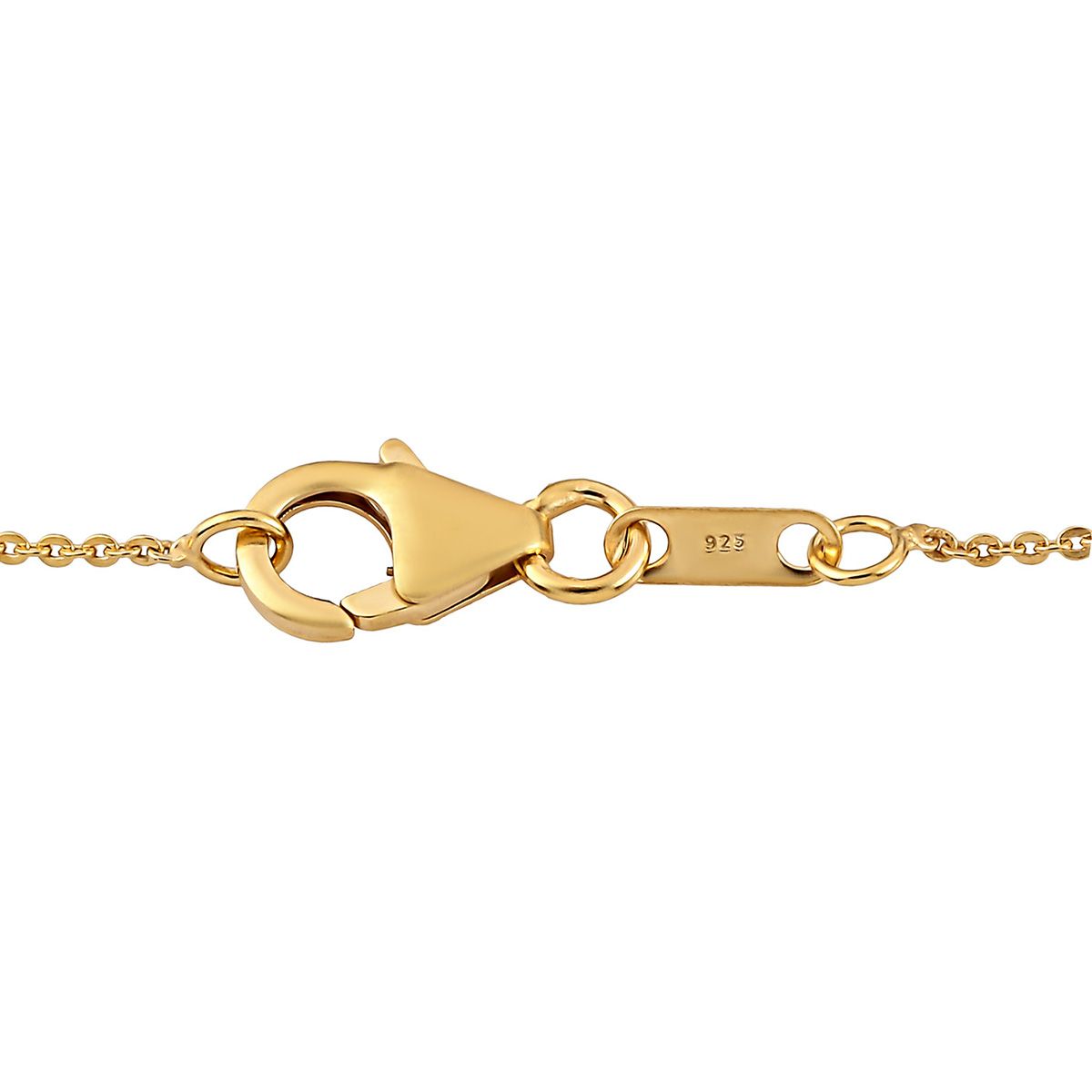 Natürlicher, äthiopischer Welo Opal-Anhänger mit Kette, 925 Silber Gelbgold Vermeil ca. 1,30 ct