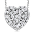 GP Amore-Kollektion - Weißer Diamant-Anhänger mit Kette, 925 Silber platiniert ca. 0.33 ct