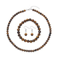 3er-Set - Tigerauge Schmuckset - 	323,50 ct.