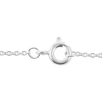Schwarzer Spinell Kreuzanhänger mit Kette, 925 Silber rhodiniert ca. 0,51 ct