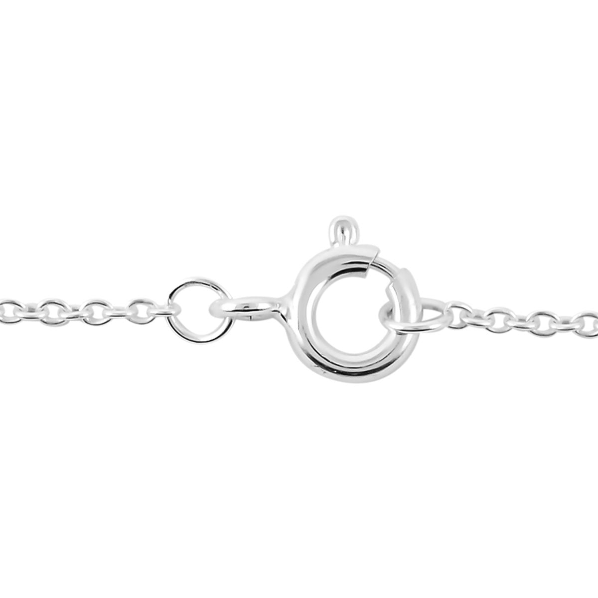 Schwarzer Spinell Kreuzanhänger mit Kette, 925 Silber rhodiniert ca. 0,51 ct
