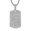 Weißer Kristall-Anhänger mit Kette in Silberton - 8 ct.