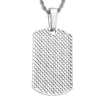 Rechteckiger Anhänger und Kette mit weißem Kristallbesatz, silberfarben 8.00 ct