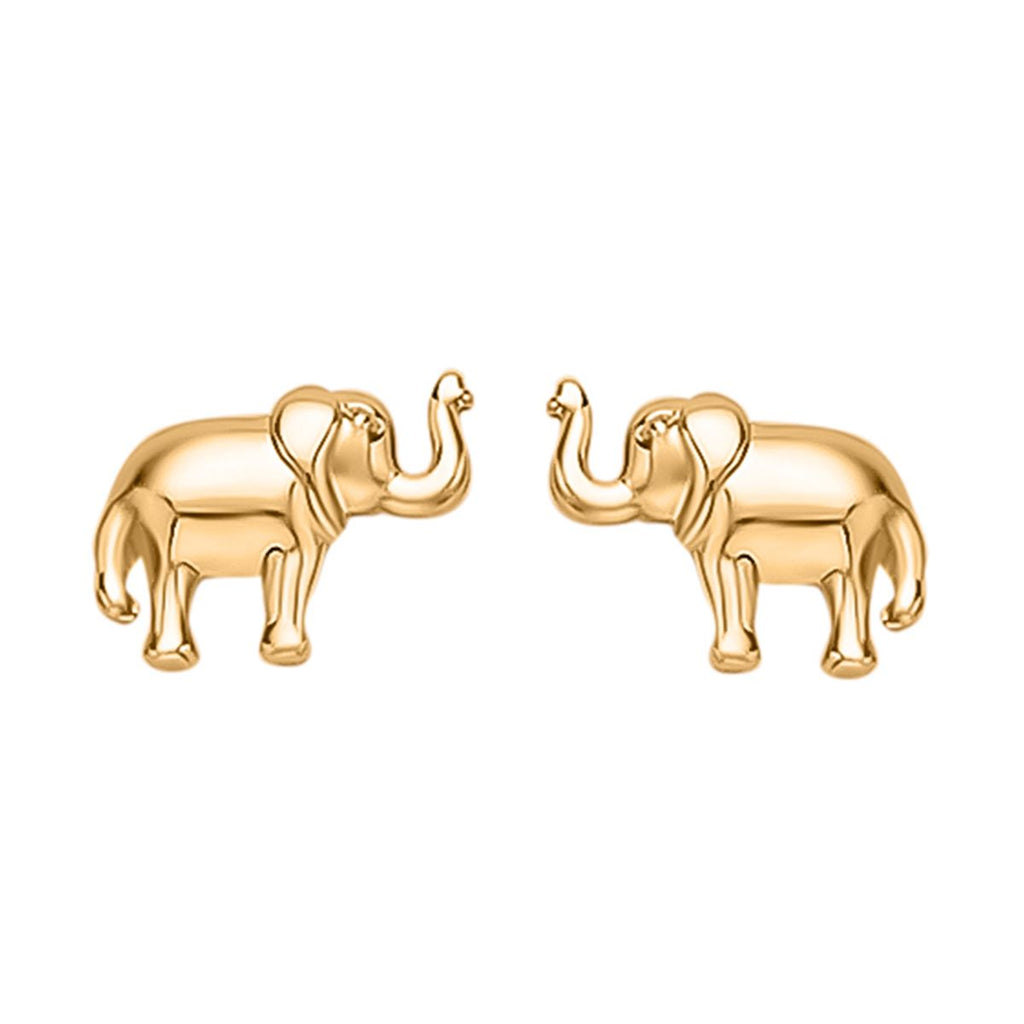 Weißer Kristall und schwarzer Kristall Elefantanhänger mit Kette, goldfarben