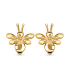 Mehrfarbige Kristall Bienen-Kette und Ohrringe, goldfarben