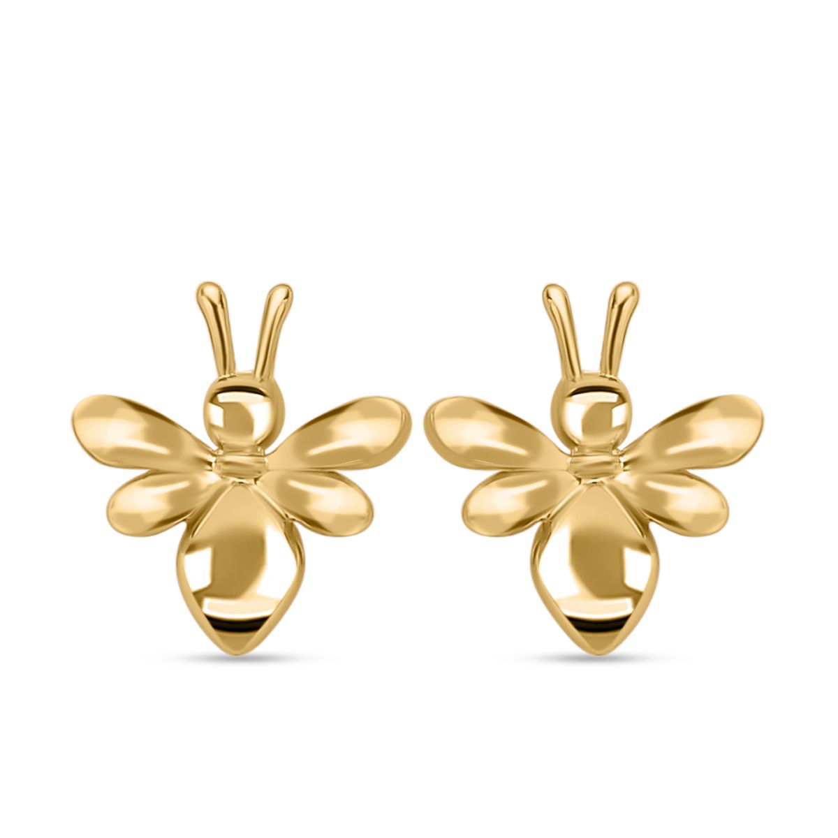 Mehrfarbige Kristall Bienen-Kette und Ohrringe, goldfarben