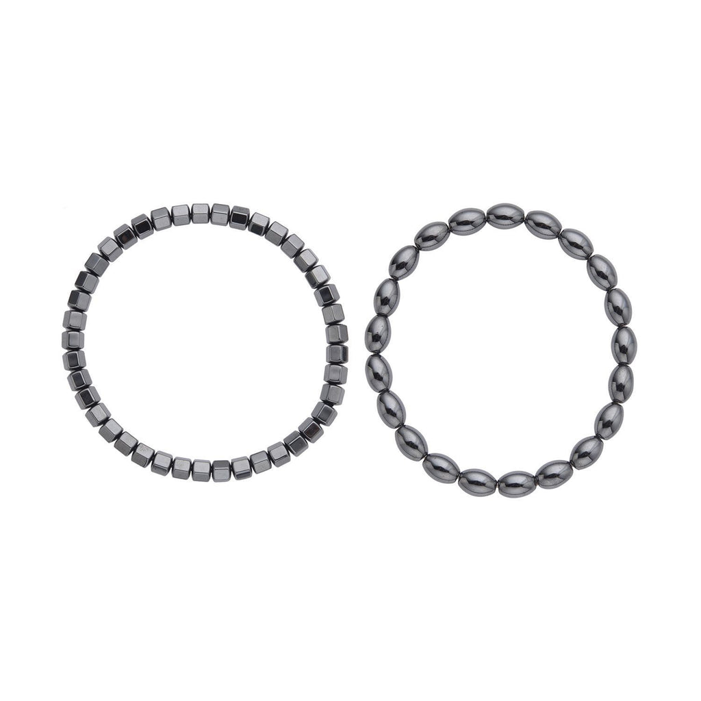 2er Set Hämatit Armbänder, Fass ca. 160.00 ct
