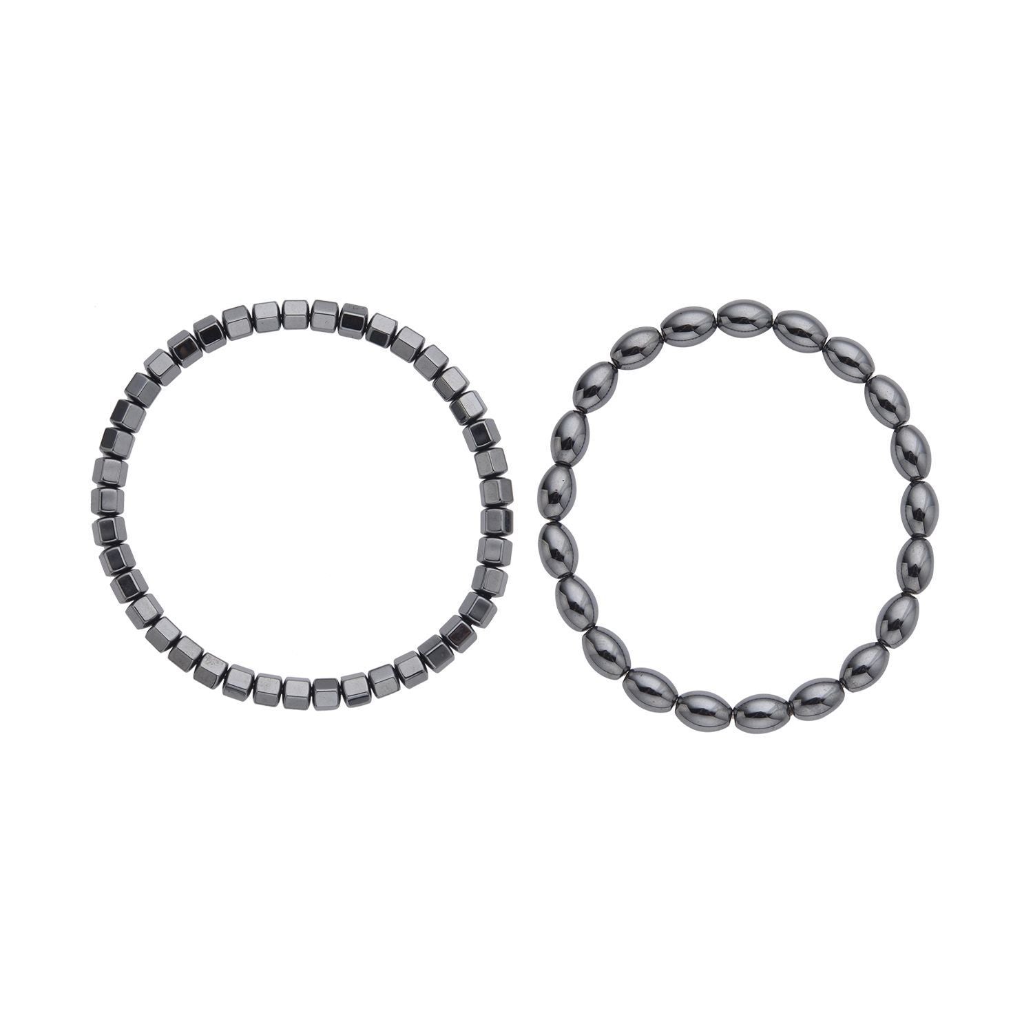 2er Set Hämatit Armbänder, Fass ca. 160.00 ct