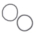 2er Set Hämatit Armbänder, Rund-Kugel ca. 166,00 ct
