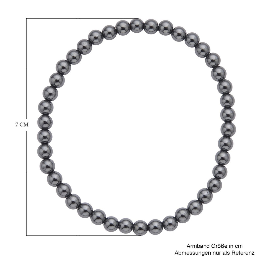 2er Set Hämatit Armbänder, Rund-Kugel ca. 166,00 ct