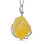 Citrin, grüne Aventurin und weiße Quarz Halskette, Messing und Edelstahl ca. 231.00 ct