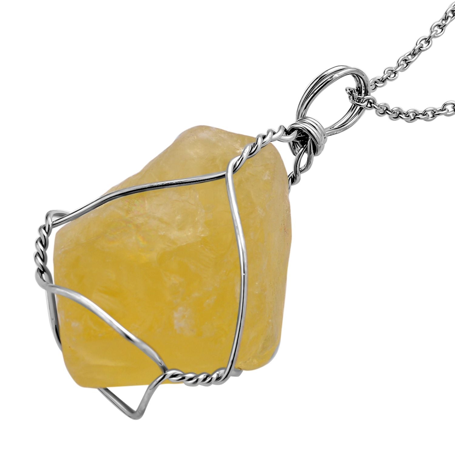 Citrin, grüne Aventurin und weiße Quarz Halskette, Messing und Edelstahl ca. 231.00 ct