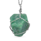 Citrin, grüne Aventurin und weiße Quarz Halskette, Messing und Edelstahl ca. 231.00 ct