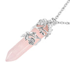 Rosenquarz Schmuckset Messing und Edelstahl ca. 27.00 ct