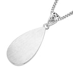 Karneol Anhänger mit Kette, Edelstahl ca. 45.00 ct