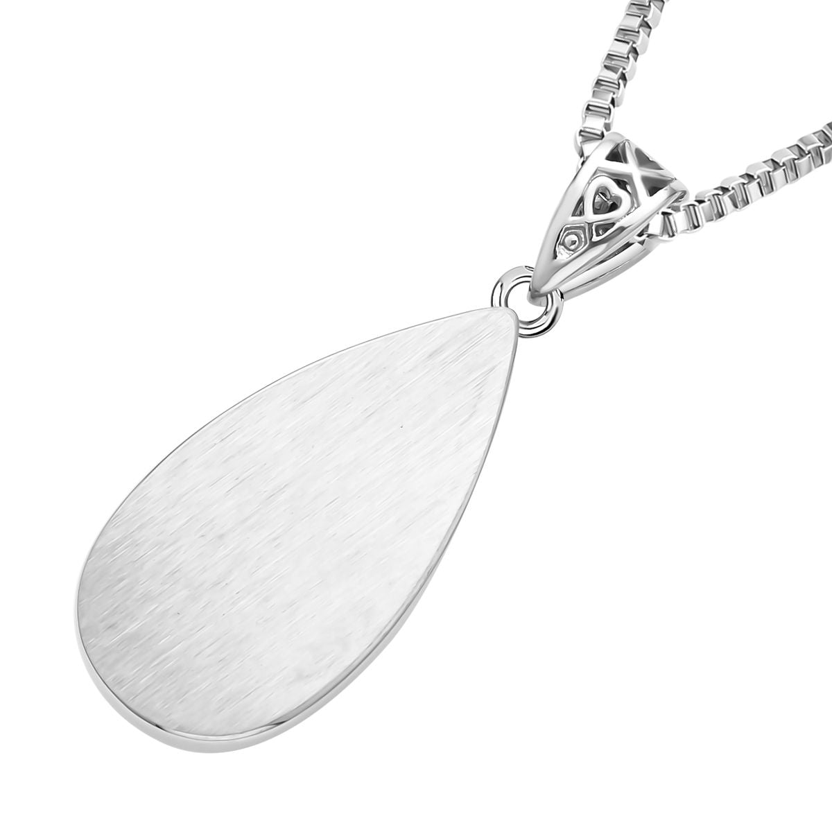 Karneol Anhänger mit Kette, Edelstahl ca. 45.00 ct
