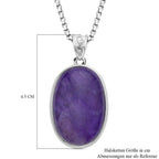2er Set, Amethyst Anhänger mit Kette, Edelstahl ca. 62.00 ct