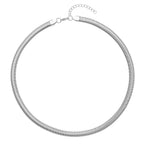 EVER TRUE 6er - Schlangen Halskette und Armband, 316L Edelstahl 750 vergoldet und 750 rosévergoldet