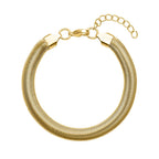 EVER TRUE 6er - Schlangen Halskette und Armband, 316L Edelstahl 750 vergoldet und 750 rosévergoldet