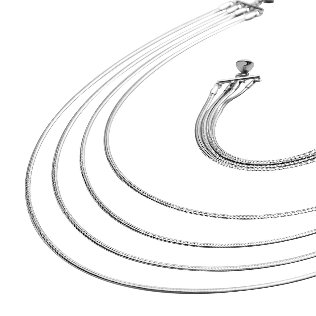 2er Set, Wasserfall Collier und Armband, Edelstahl