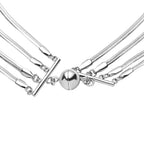 2er Set, Wasserfall Collier und Armband, Edelstahl