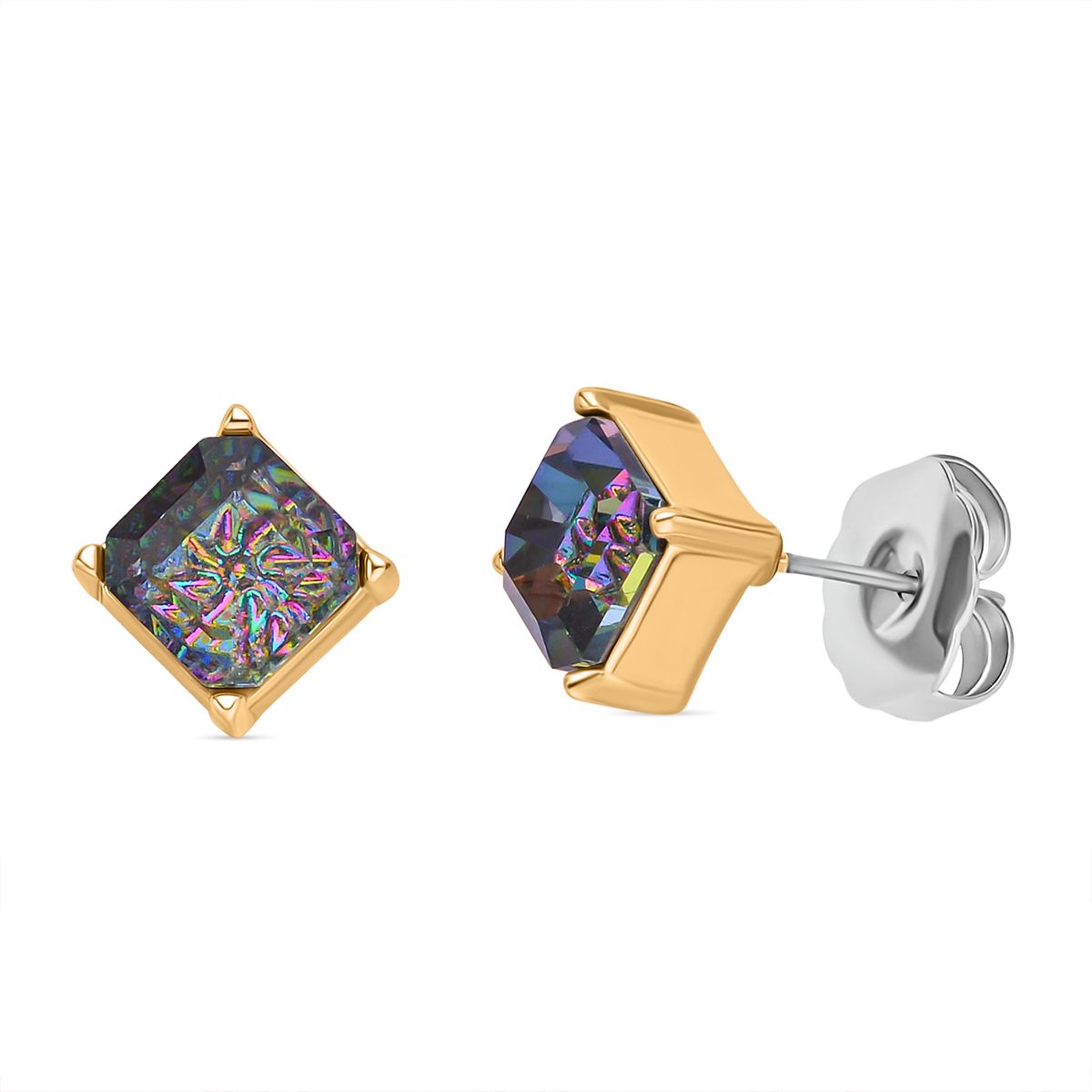 Mehrfarbiger Kristall, weißer Kristall, Schmuckset 13.50 ct