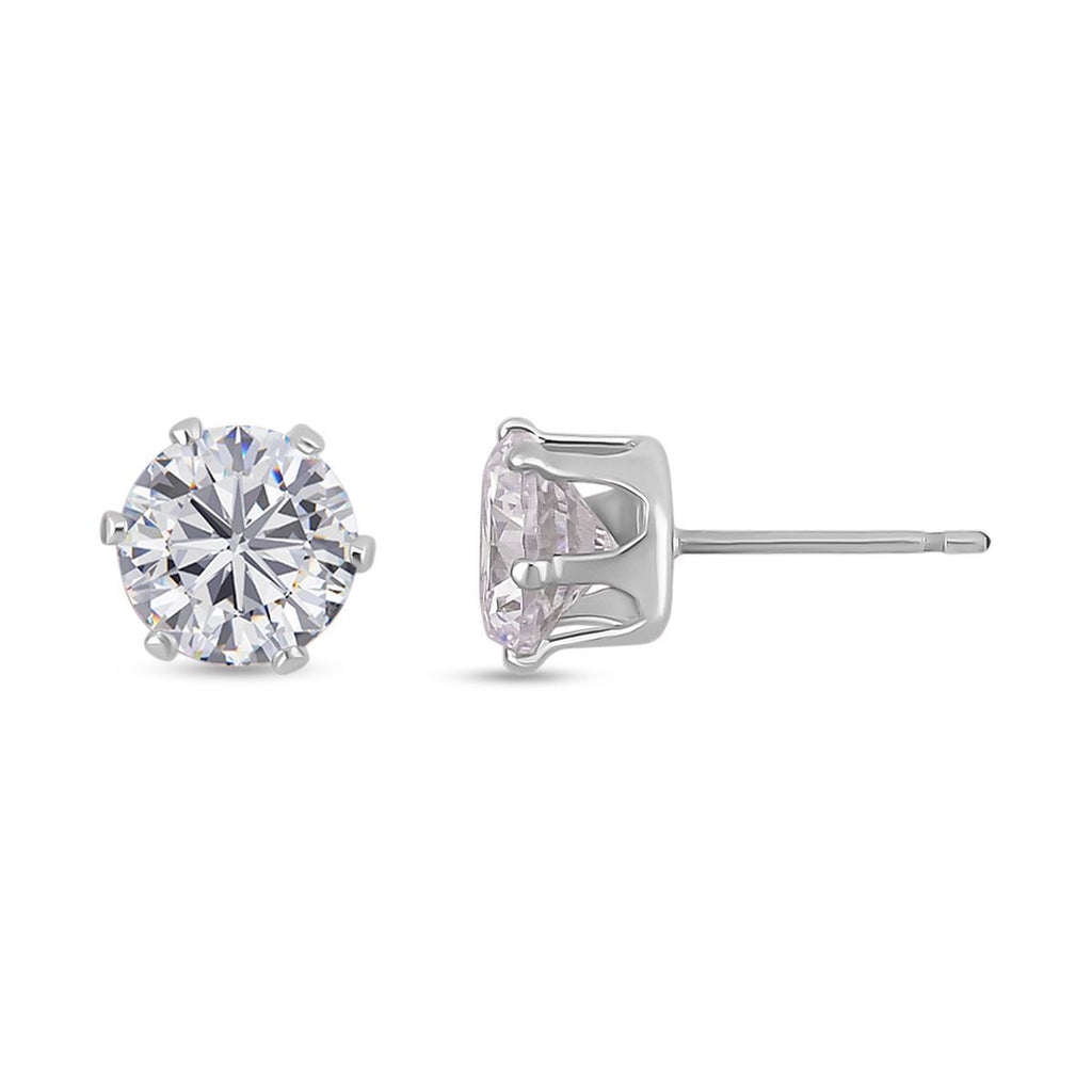 Weiße, gelbe und rote Zirkonia Ohrringe Schmuckset, Messing