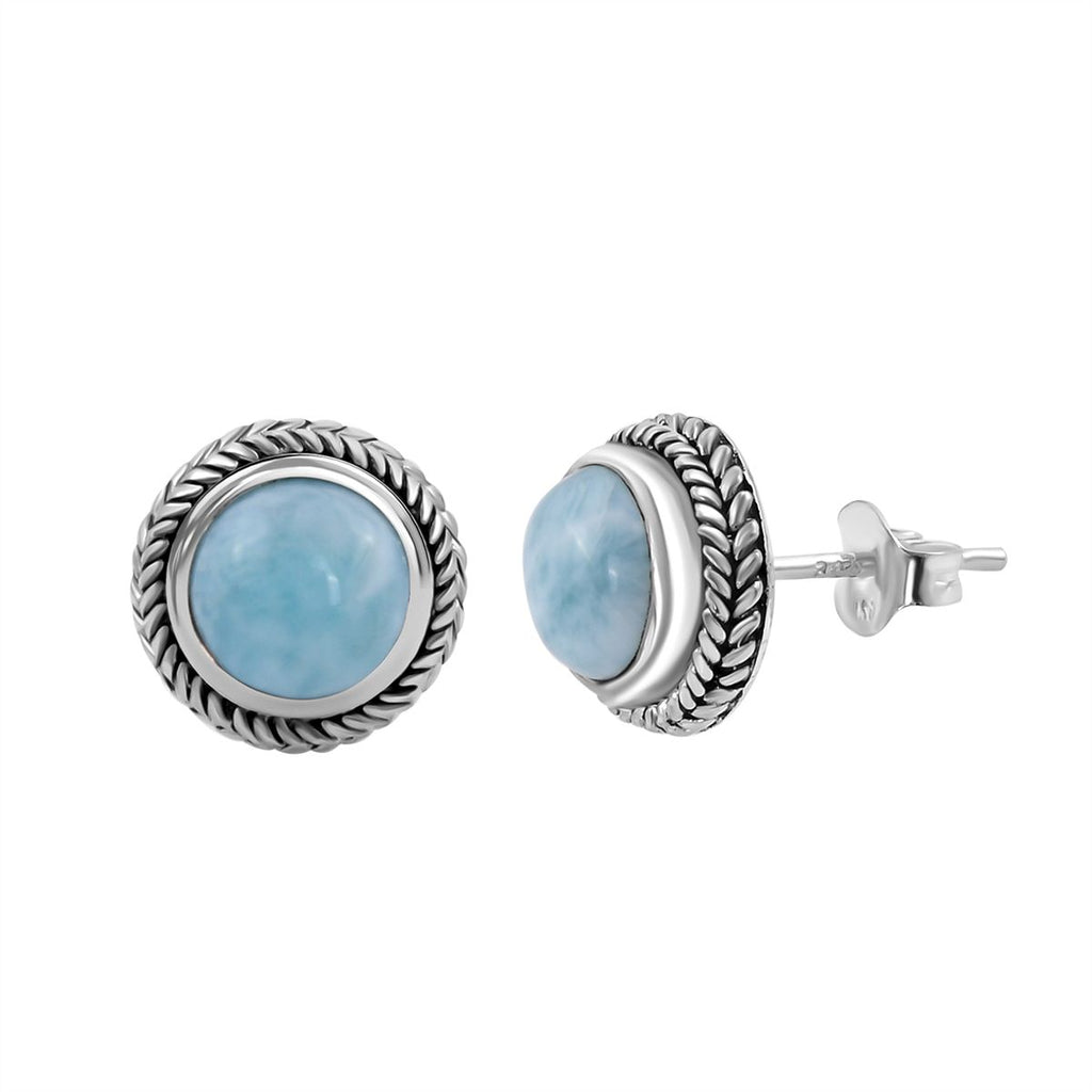 2er Set Royal Bali - Larimar Armband und Ohrringe, 925 Silber, ca. 7.00 ct